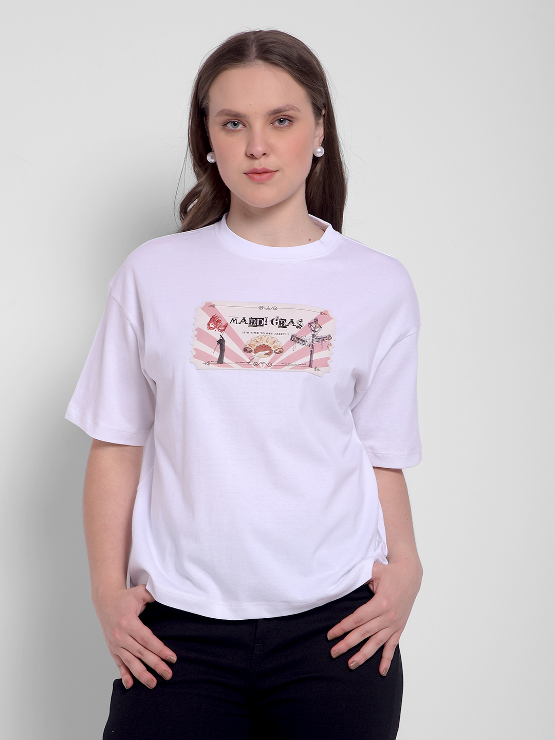 Numero Uno Women Printed White T-Shirt
